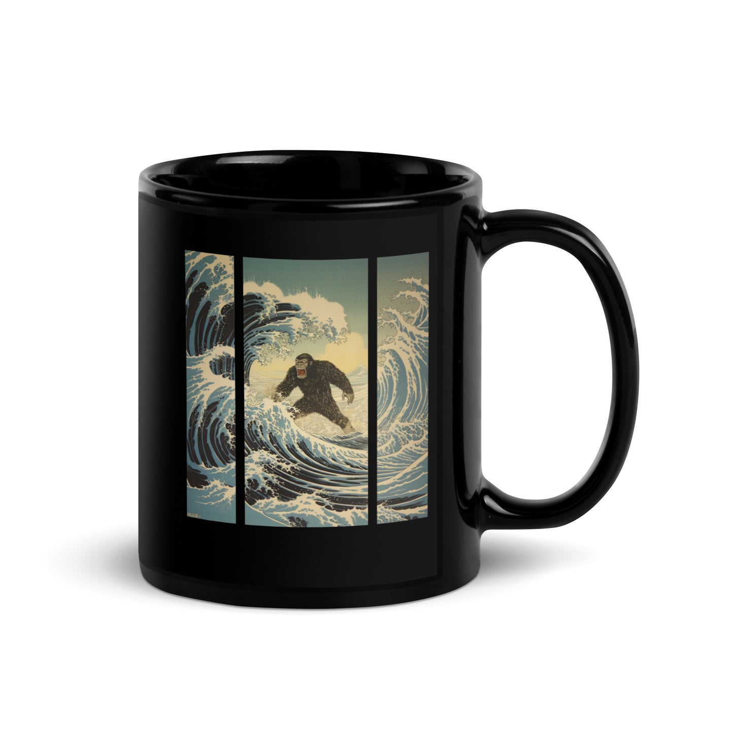 Ukiyoe Meets Gorilla The Hokusai Wave