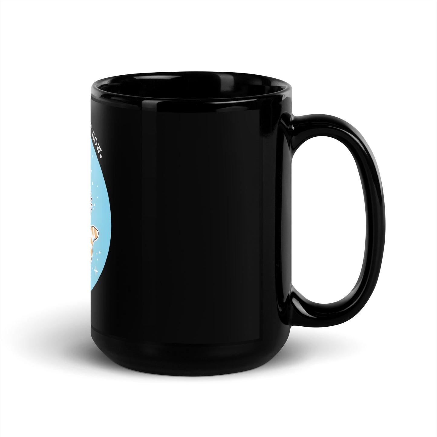 You May Adore Me Now: Cute Cat Love Black Mug