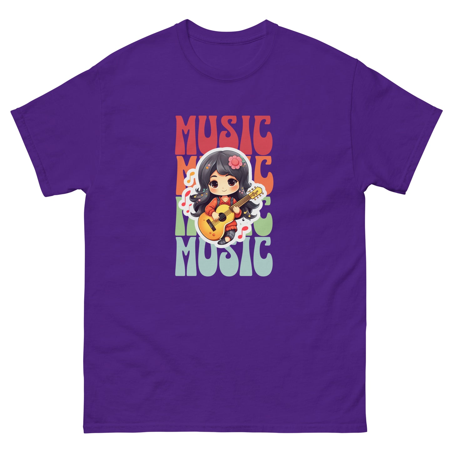 Colorful Music: Guitar Girl T-Shirt
