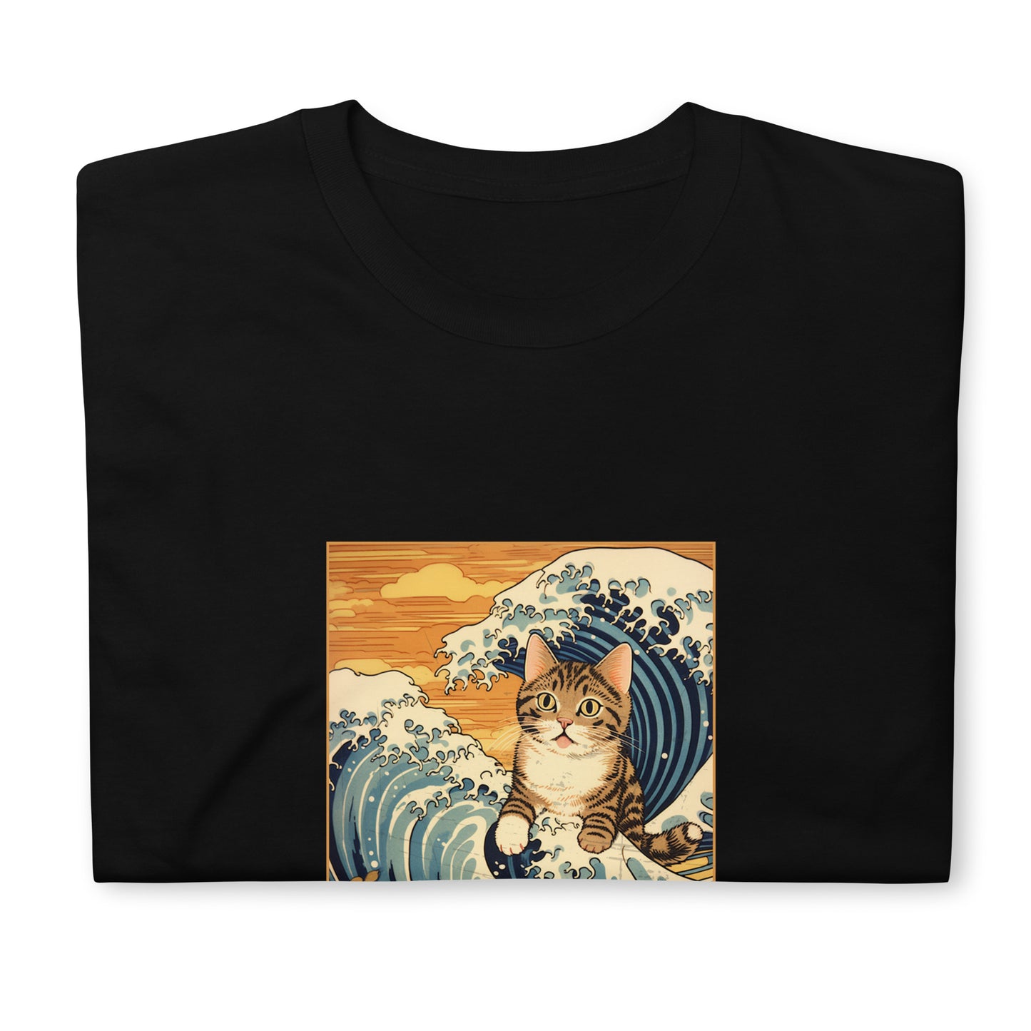 Ukiyo-e Cat Off the Coast of Kanagawa T-Shirt