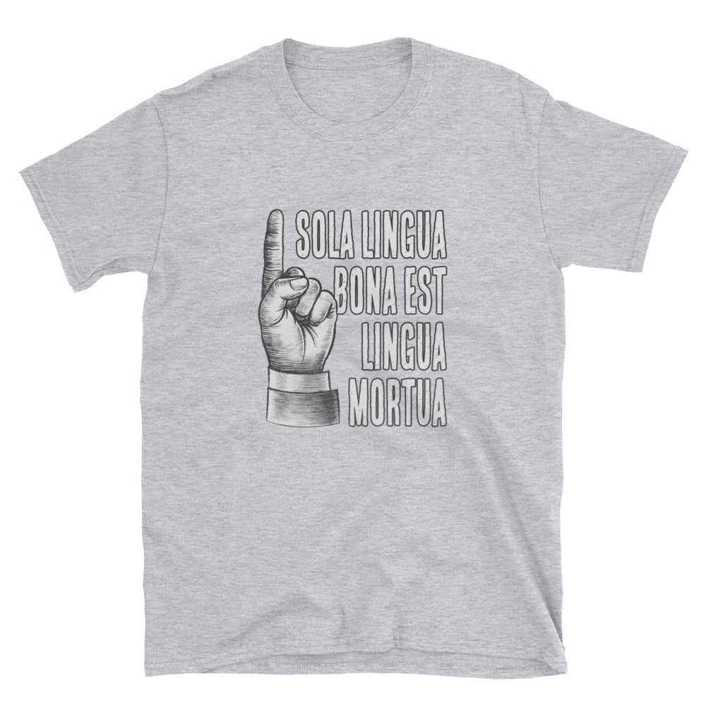 The Only Good Language is a Dead Language Funny Latin Short-Sleeve Unisex T-Shirt - The Japan Shop