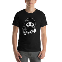 Surprised Ninja Bikkuri in Japanese Shirt Short-Sleeve Unisex T-Shirt - The Japan Shop