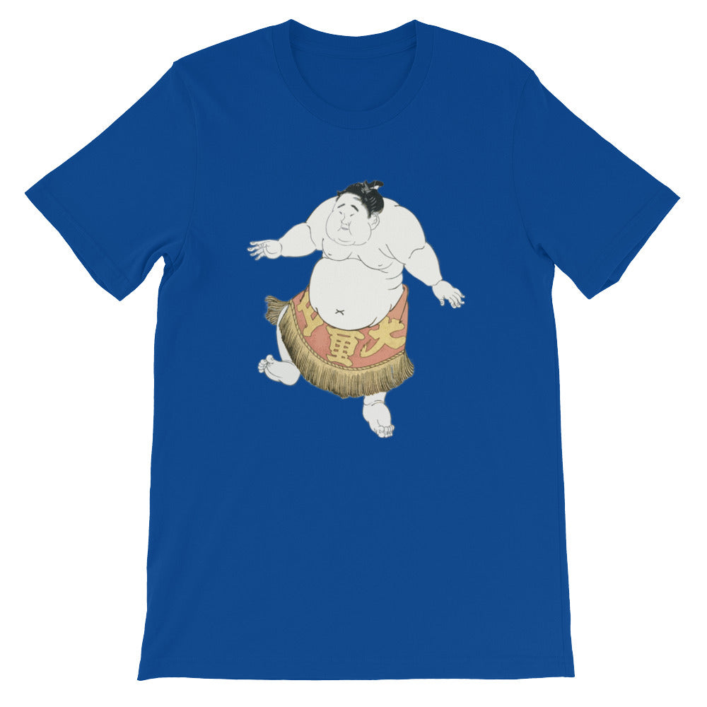 Happy Sumo Wrestler Dance Japanese Themed Ukiyoe Shirt Short-Sleeve Unisex T-Shirt - The Japan Shop