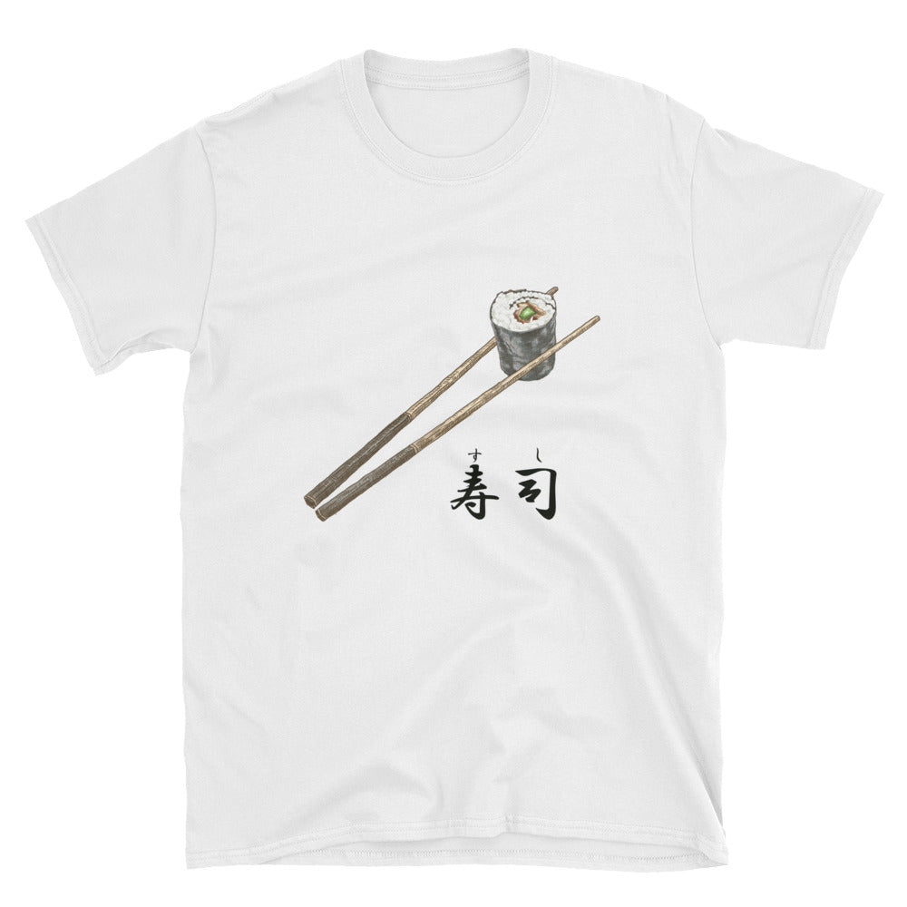California Sushi Roll on Chopsticks Short-Sleeve Unisex T-Shirt - The Japan Shop