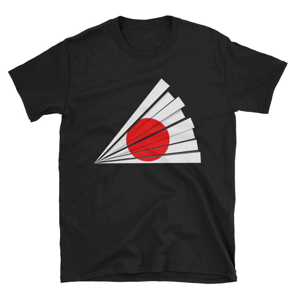 Beautiful Japanese Flag Fan Traditional Style Shirt Short-Sleeve Unisex T-Shirt - The Japan Shop