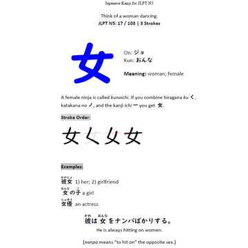 Japanese language proficiency test N5