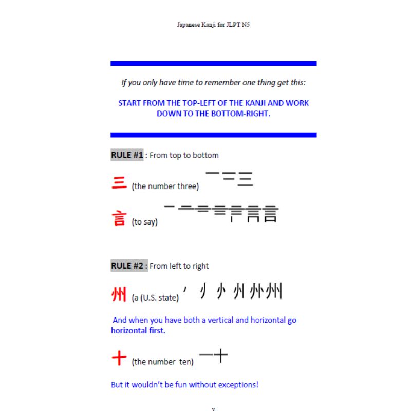 Japanese language proficiency test N5