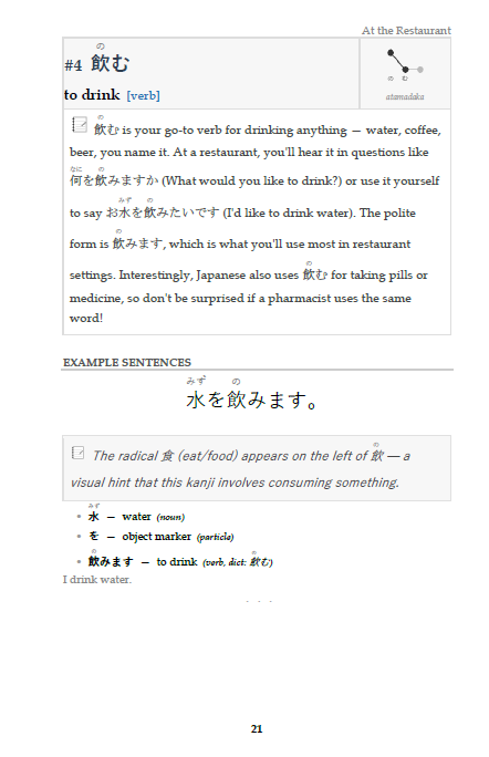 At the Restaurant: Japanese Vocabulary Packs for Real Situations [Paperback]