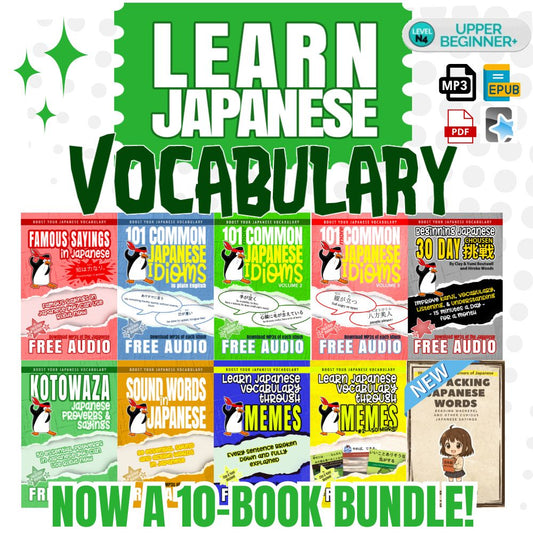 Learn Japanese Vocabulary (10 eBook BUNDLE) [DIGITAL DOWNLOAD]