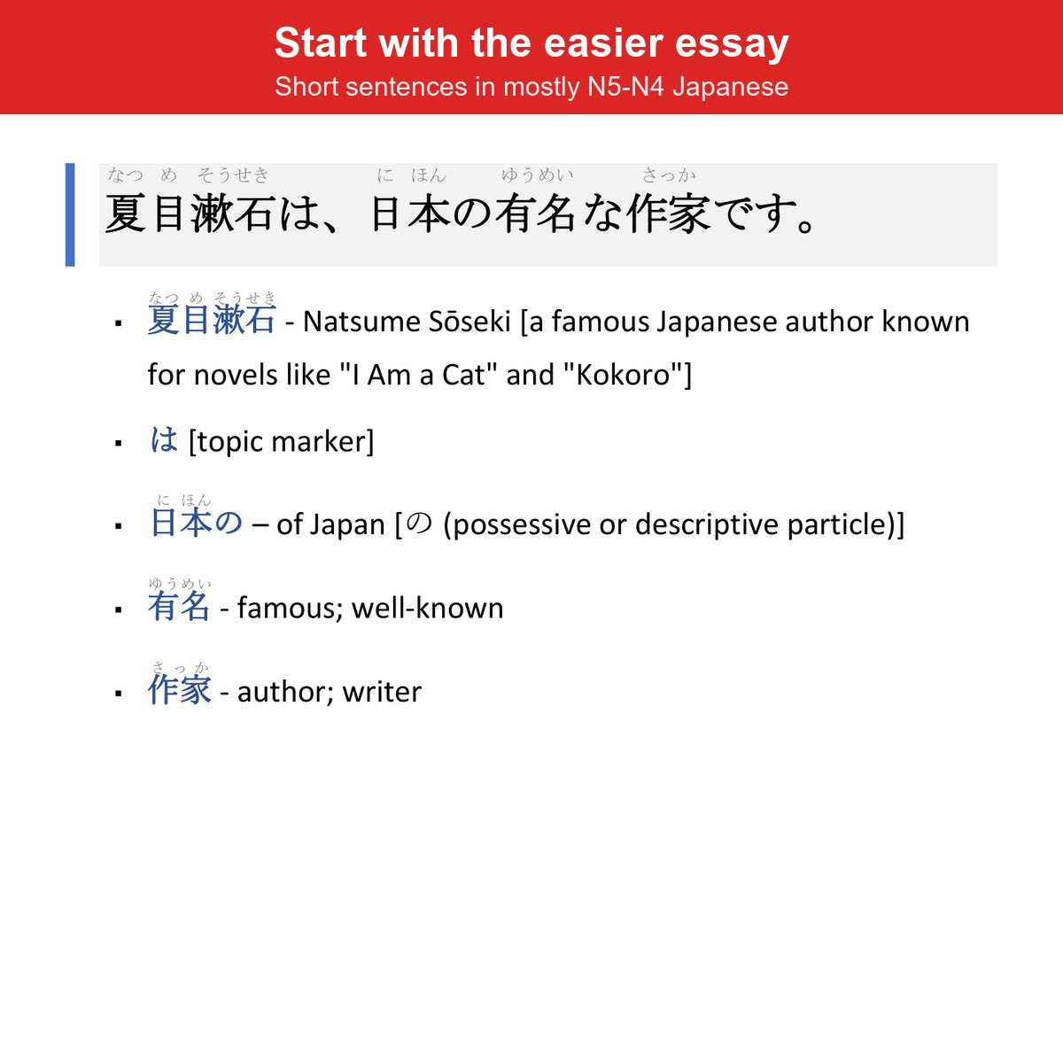 Inside the book: a line-by-line page from the easier essay