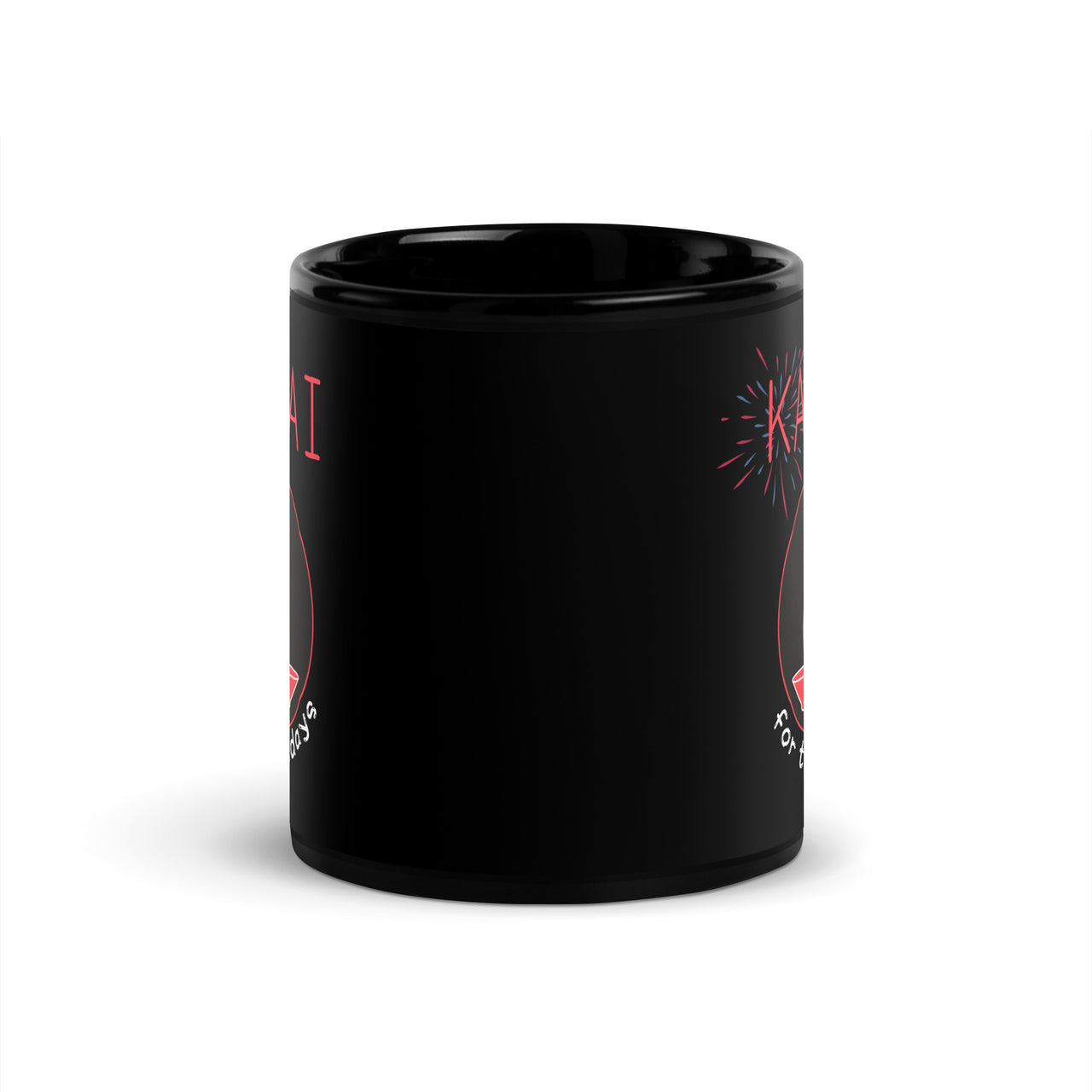 Kanpai for the Holidays Japanese Sake Black Mug