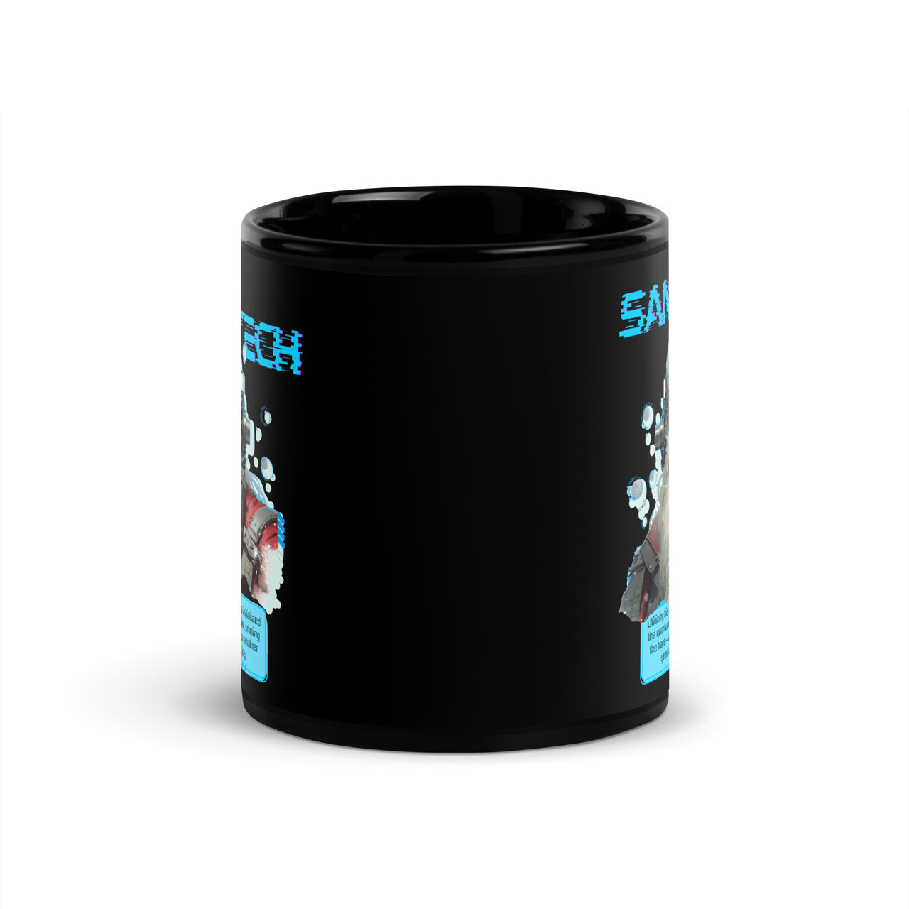 Santa Tech Cyberpunk Steampunk Christmas Black Mug