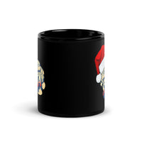 Thumbnail for Seashore Christmas: Sea Shells and Santa Black Mug