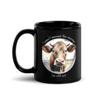 Thumbnail for Cow Mood I Wasn't Amused This Morning Black Mug