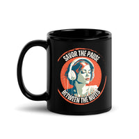 Thumbnail for Savor the Pause Between the Notes Black Mug