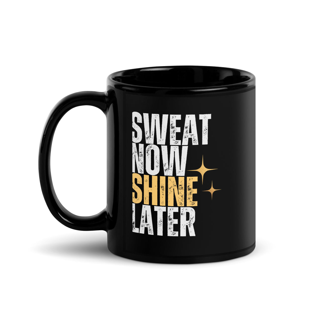 Sweat Now, Shine Later: Fitness Black Mug