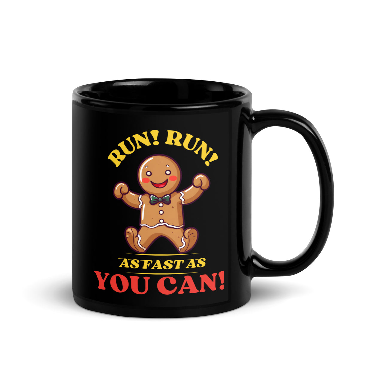 Gingerbread Man Adventure: Catch Me Black Mug
