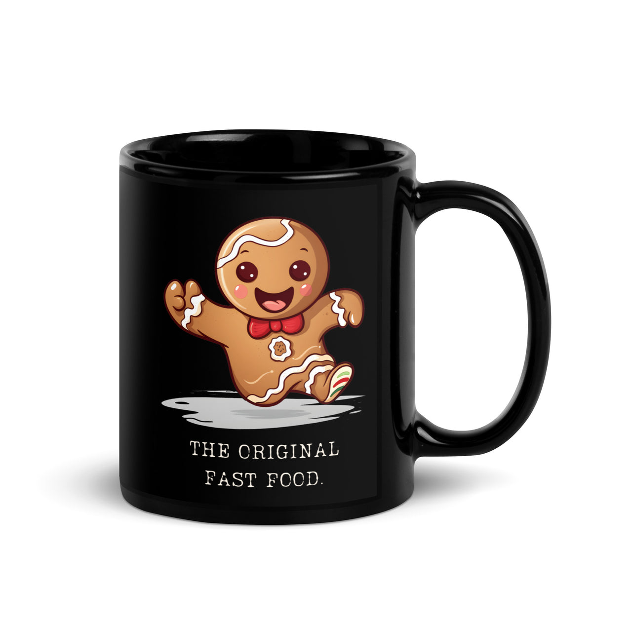 Gingerbread Man: Original Fast Food Black Mug