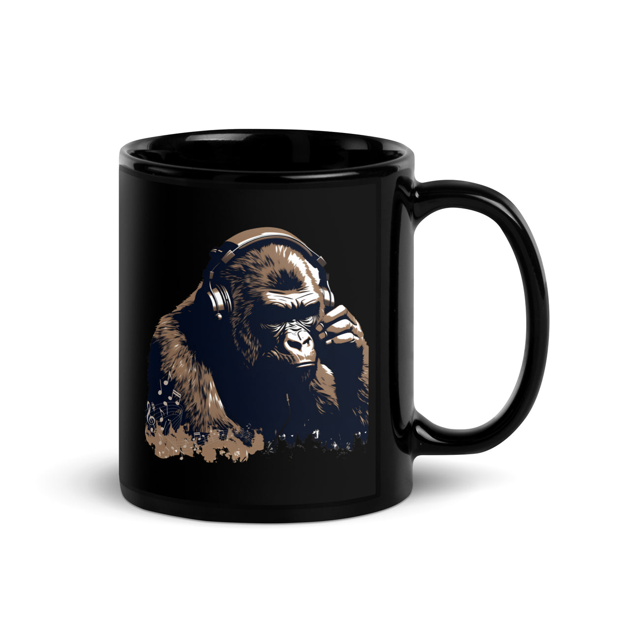 Gorilla Grooves: The Art of Musical Zen Black Mug