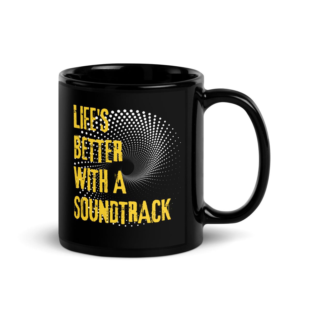 Life's Better with a Soundtrack Black Mug