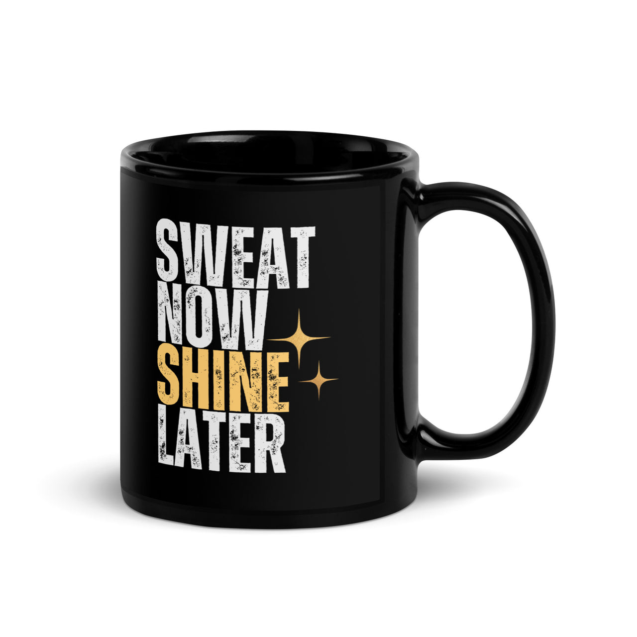 Sweat Now, Shine Later: Fitness Black Mug