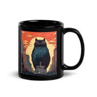 Thumbnail for I Have Arrived: Giant Cat Apocalypse Black Mug