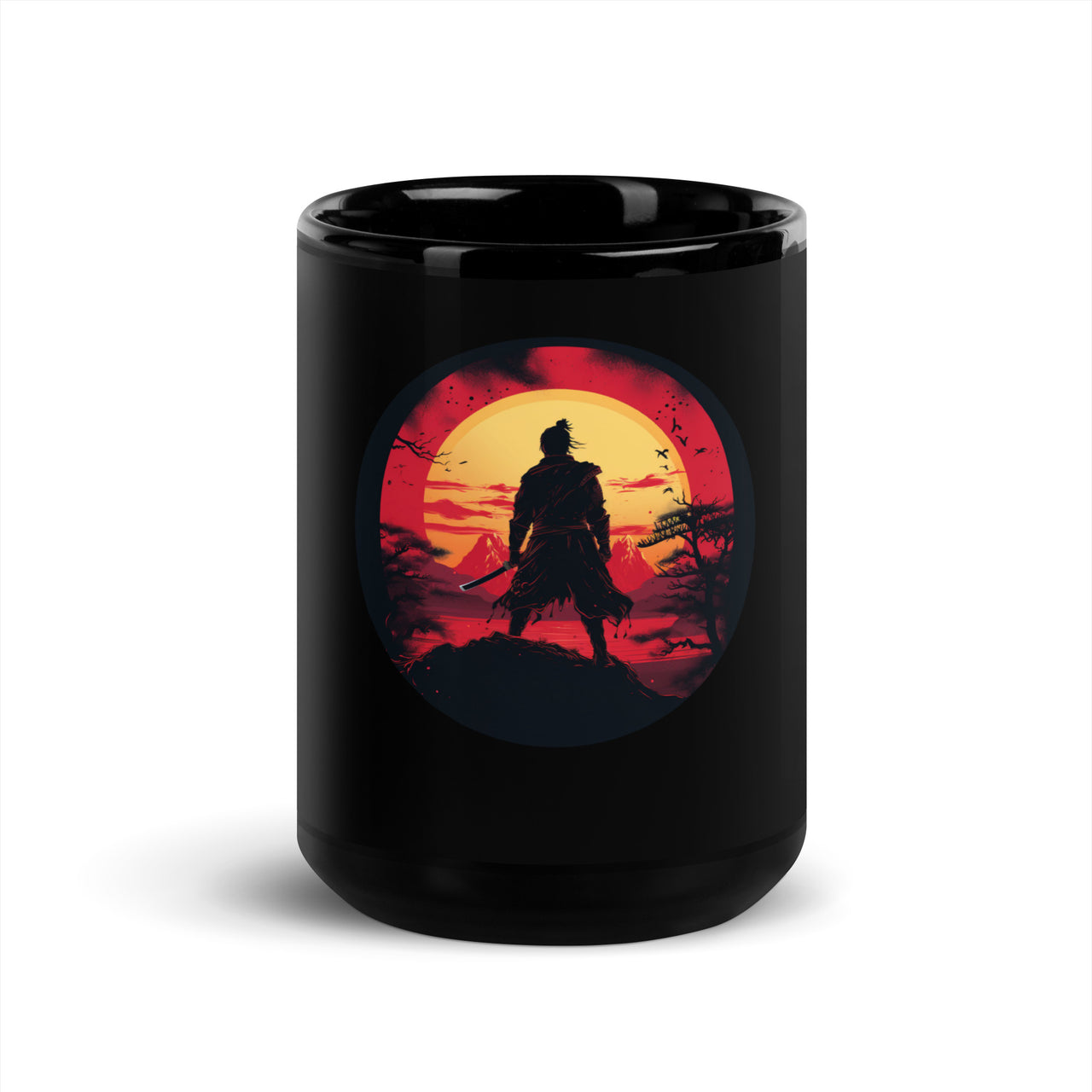 Lone Samurai Stares into the Rising Sun | Japanese-Inspired Mug