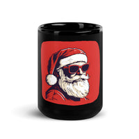 Thumbnail for Cool Santa Wears Red Sunglasses Black Mug