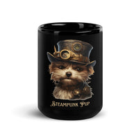 Thumbnail for Steampunk Style Dog - Steampunk Pup Black Mug