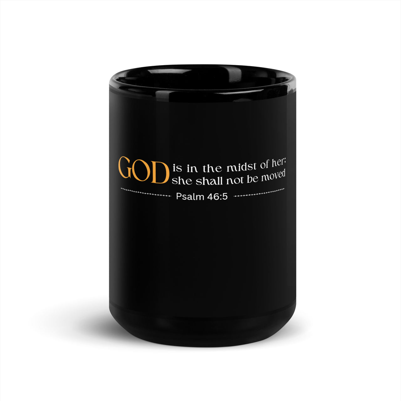 Psalm 46:5 Design Black Mug