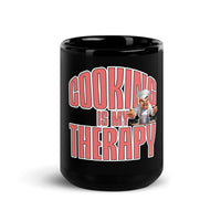 Thumbnail for Cooking is My Therapy: Unleash the Chef Black Mug