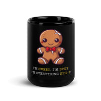 Thumbnail for Gingerbread Man: Everything Nice-y Black Mug