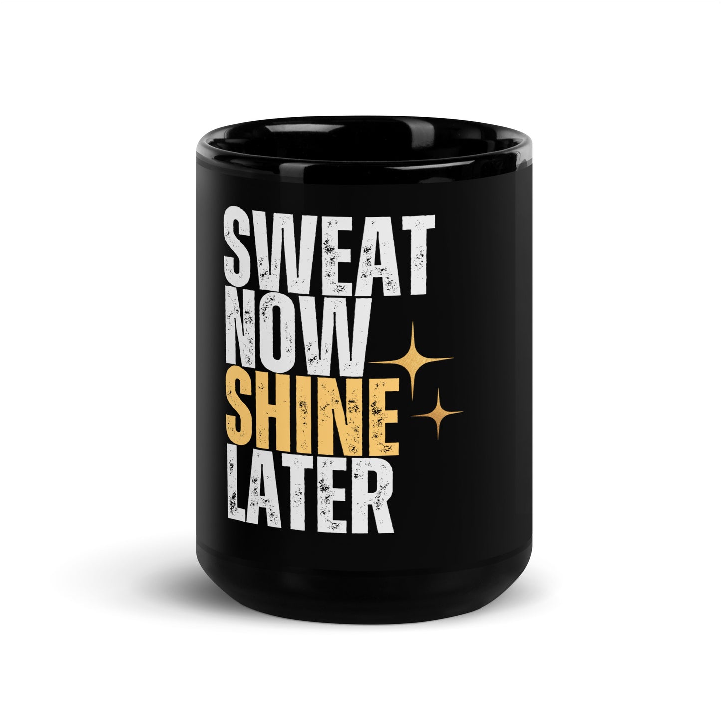 Sweat Now, Shine Later: Fitness Black Mug