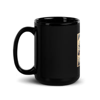 Thumbnail for Riding the Wave - Ukiyo-e Cat Art Black Mug