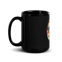 Thumbnail for Ukiyo-e Cats Riding the Great Wave Black Mug