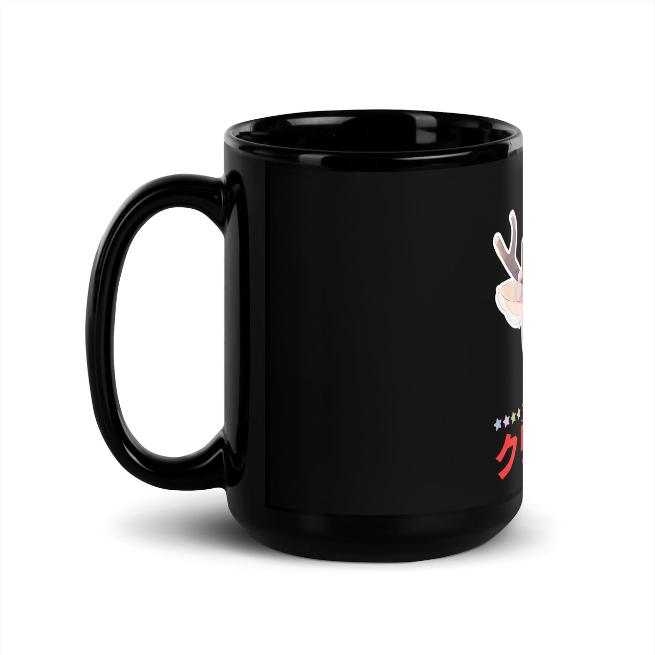 Kawaii Reindeer for a Japanese Christmas Black Mug
