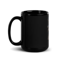 Thumbnail for Steampunk Anime Cat Gear Up Black Mug