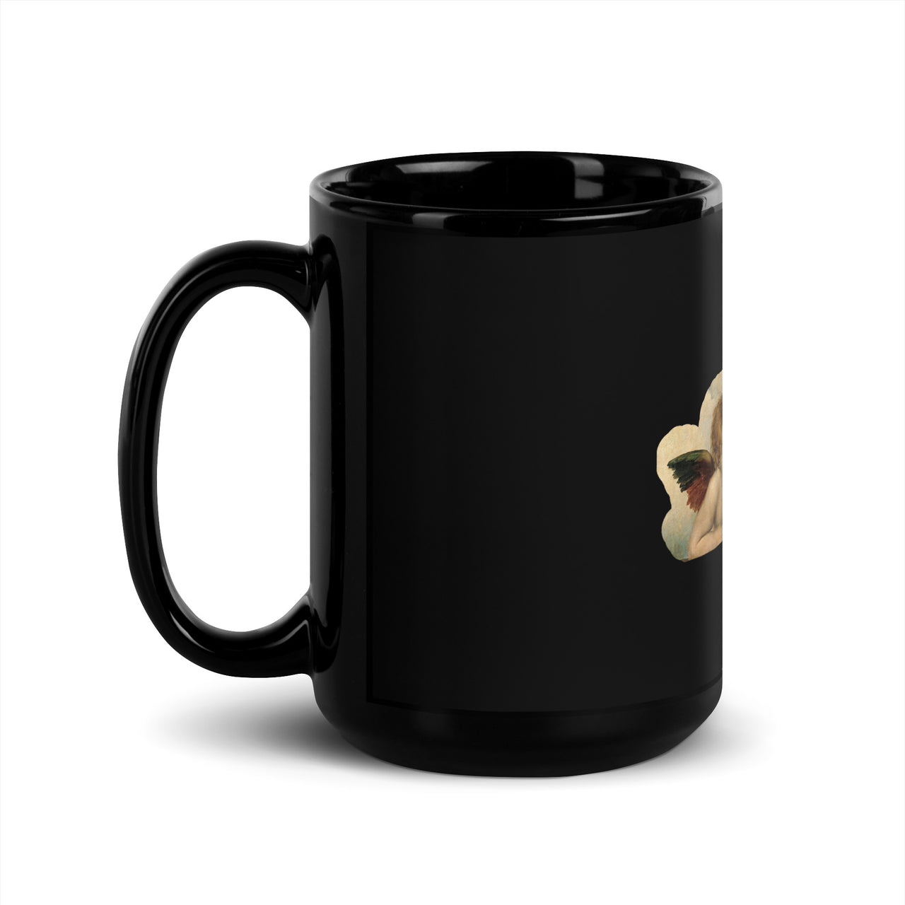 Raphael Meets Modern Life Black Mug