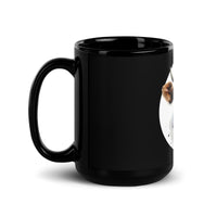 Talking Cow Close-Up Captivating Gaze Black Mug