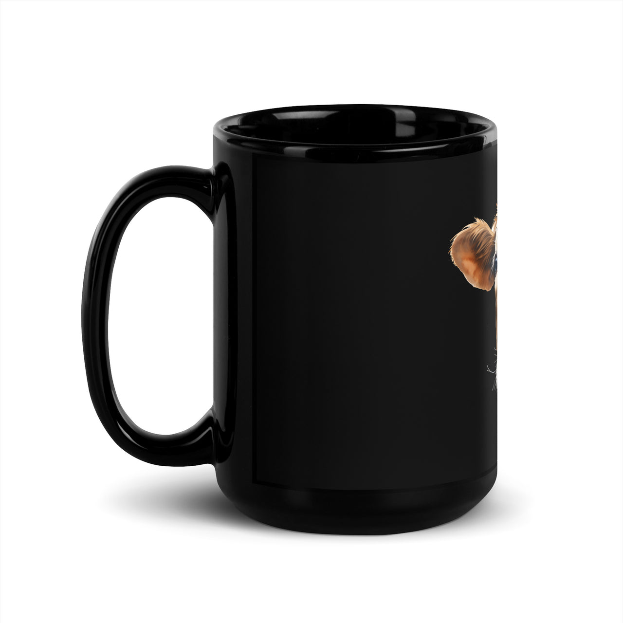 Silly Cow Tongue-Out A Whimsical Black Mug