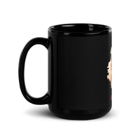 Thumbnail for Meowy Christmas Festive Feline Black Mug