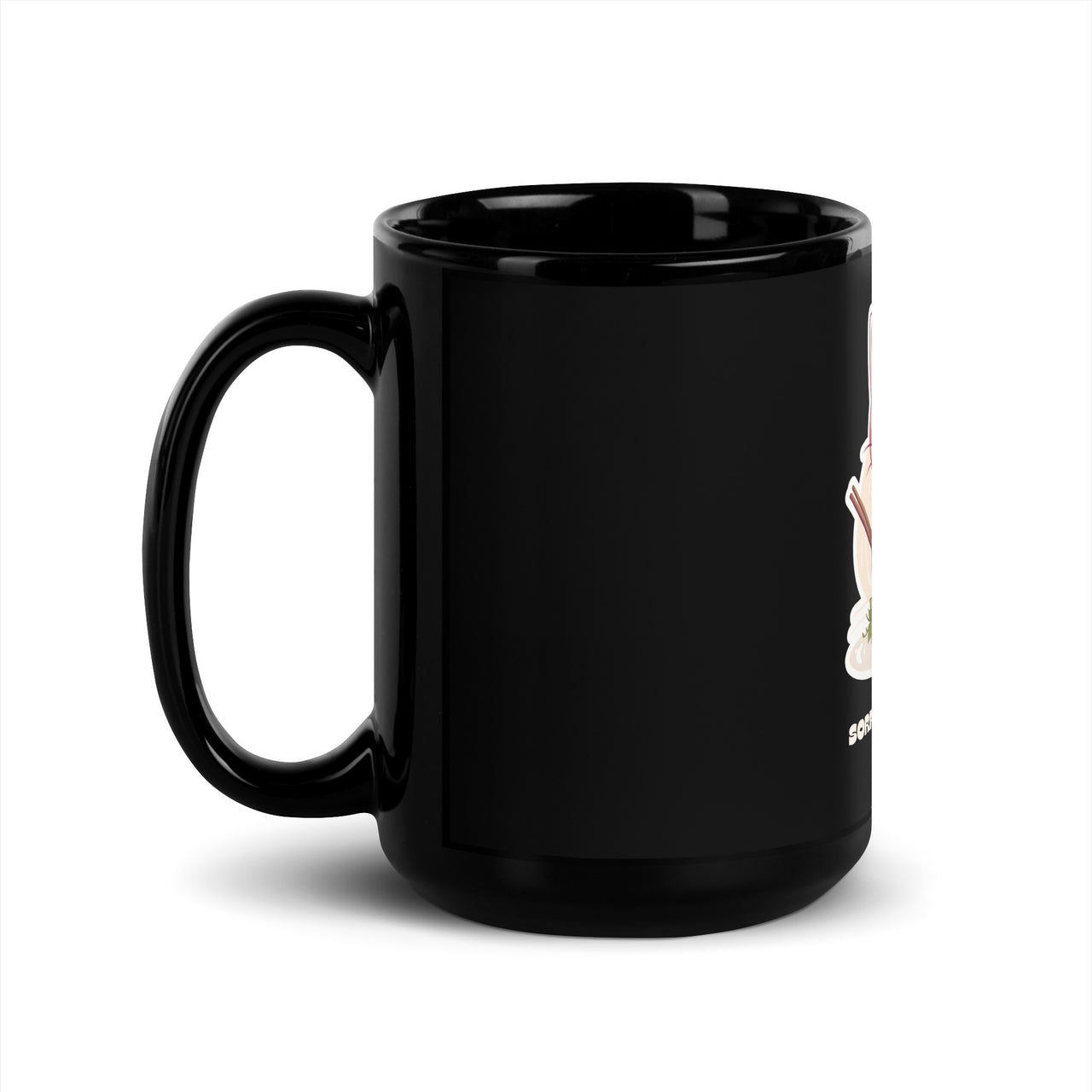 Sorry, No More Ramen: Anime Cat Black Mug