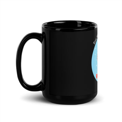 You May Adore Me Now: Cute Cat Love Black Mug
