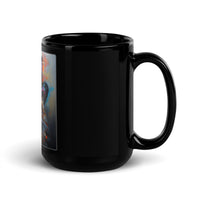 Thumbnail for Abstract Steampunk Cat Mechanical Chic Black Mug