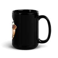 Thumbnail for Talking Cow Close-Up Captivating Gaze Black Mug