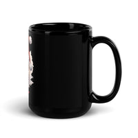 Thumbnail for Meowy Christmas Festive Feline Black Mug