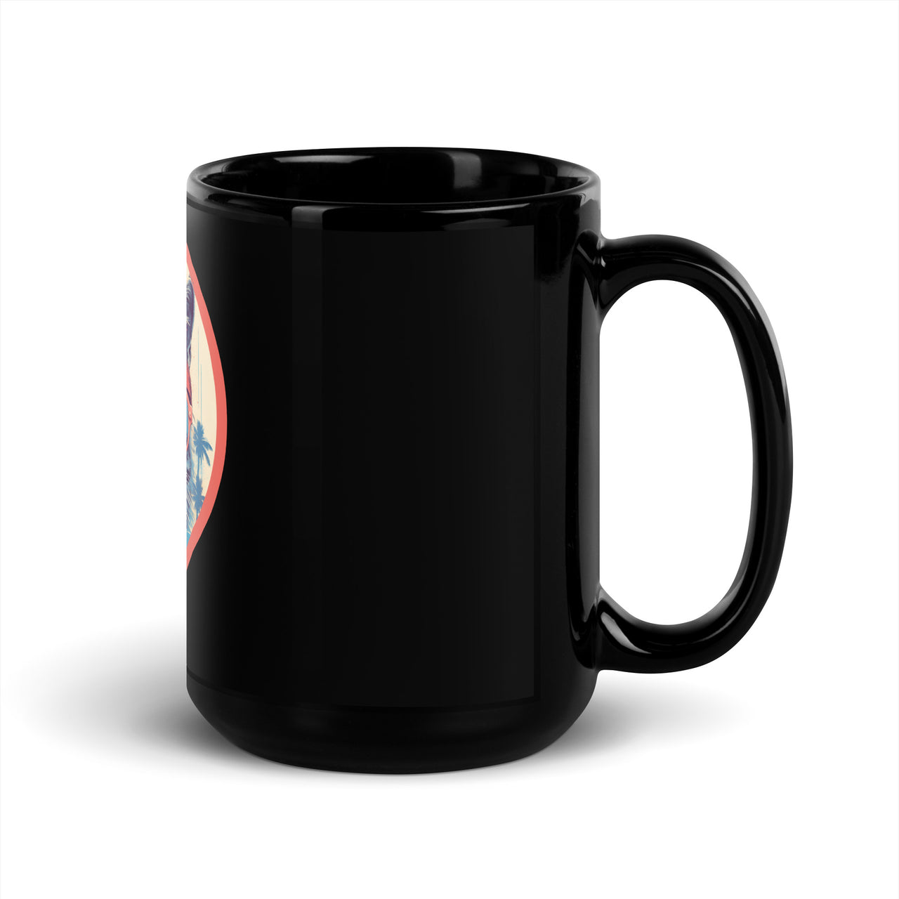 Cool Cat Groove: Vintage Style Black Mug