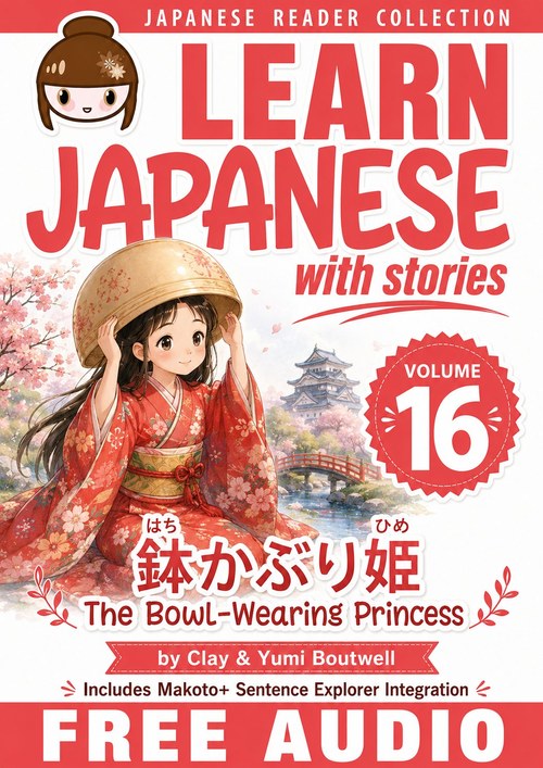 Cover of Learn Japanese with Stories Volume 16: The Bowl-Wearing Princess