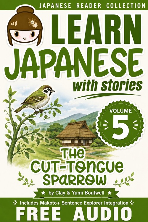 Cover of Learn Japanese with Stories Volume 5: Shitakiri Suzume