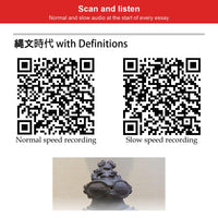 Inside the book: QR codes for normal and slow audio at the start of each essay